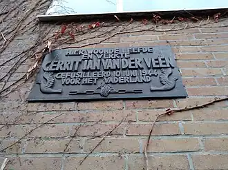 Gedenksteen Gerrit van der Veen