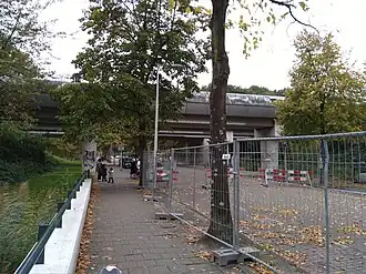 Hemsterhuismetrobrug gezien vanaf brug 666 (oktober 2020)