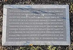 Naamsteen in het Baron Dibbetspark, 2020