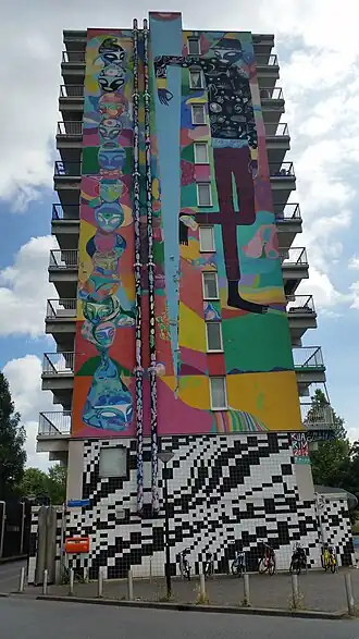 Muurschildering Hogevecht