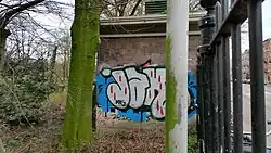 Elektriciteitshuisje met afwijkend metselverband (februari 2020)