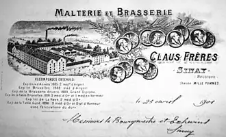 Briefhoofd met medailles