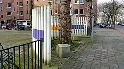 Palenwand met toelichting op het werk van Van Eyck (januari 2020)