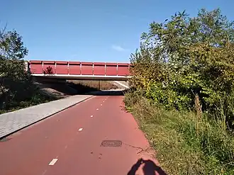 Leerdambrug gezien vanuit Nellestein (oktober 2021)