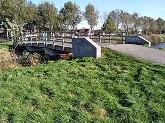Brug 1471 in het groengebied (oktober 2021)
