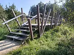 Opstap bamboebrug (september 2021)