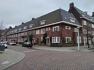 Chopinstraat gezien vanaf Schubertstraat (januari 2021)