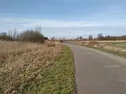 Westelijk eind, in de verte de ringvaart (februari 2021)