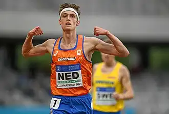 Mike Foppen tijdens de EK voor landenteams 2021.