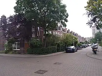Inkijk Fahrenheitstraat, op voorgrond Torricellistraat (juli 2021)