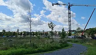 Bouwwerkzaamheden in het noordelijk deel van de Groene Loper, 2021