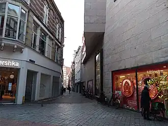 Inkijk in Nieuwe Nieuwstraat vanaf de Nieuwendijk (januari 2021)