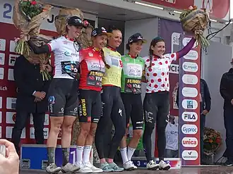 Alle truidragers na de 4e etappe