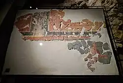 Fragmenten van Romeinse fresco's