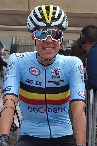 Kim de Baat aan de start van het WK 2021