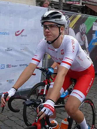 Kumięga bij de start van het WK 2021 in Antwerpen