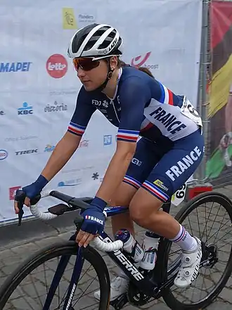 Duval bij de start van de WK op de weg, 2021.