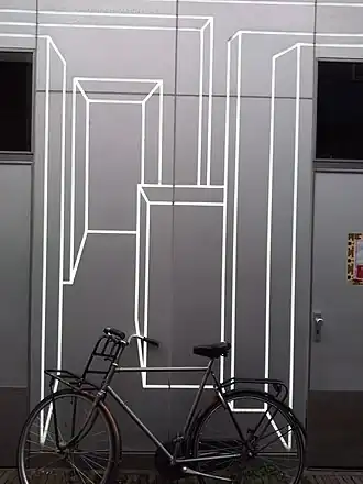 Detail van The white cube (februari 2021)