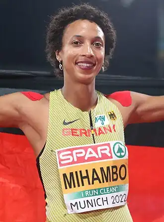 Malaika Mihambo bij de EK in 2022.