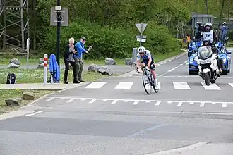 Remco Evenepoel in de laatste 10 km