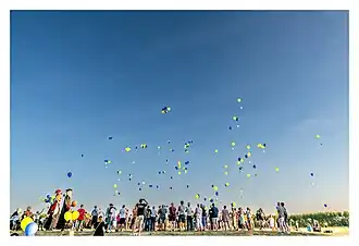 Ballonoplating op maandag ter afsluiting van de feesten