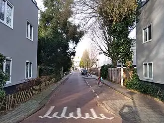 Zuidelijk deel van de Akkerstraat (januari 2022)