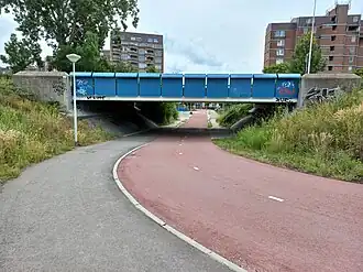 Leksmondbrug richting Leksmondhof (juni 2022)