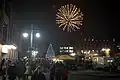 Vuurwerk tijdens de Christmas in the Ward viering in Milwaukee, 2022