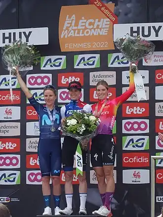 Winnares Marta Cavalli op het podium