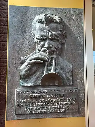 Plaquette Chet Baker (augustus 2022)