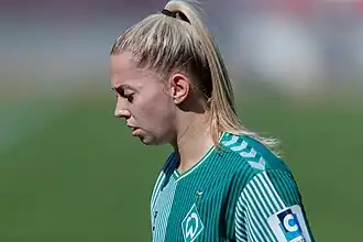 Lührßen als speelster van SV Werder Bremen in 2023