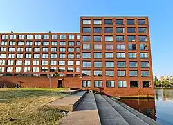 Detail noordgevel met watertrap