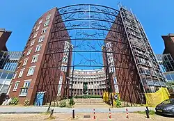 Overzicht Barcelonaplein vanaf de Levantkade