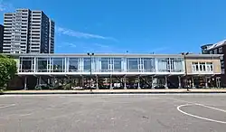 Kantinegebouw ("Edelweiss"), gezien vanaf het Levantplein