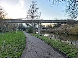 Bijlmerweidemetrobrug (december 2023)