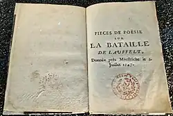 Gedichten van Voltaire over de Slag bij Lafelt