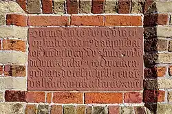 Gevelsteen bouw toren