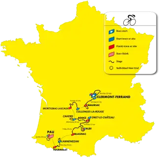 Routekaart van de Ronde van Frankrijk voor vrouwen 2023