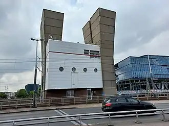 Zuidelijk ventilatiegebouw IJ-tunnel (augustus 2023)