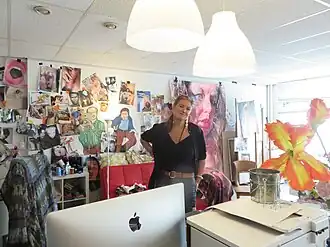 Hester Scheurwater in atelier tijdens GRAW24 in Rotterdam, 2024