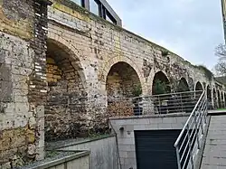 Stadsmuur langs de Jeker, stadszijde (vanaf de Verwerhoek)