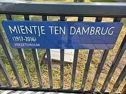 Bord Mientje ten Dambrug (augustus 2024)