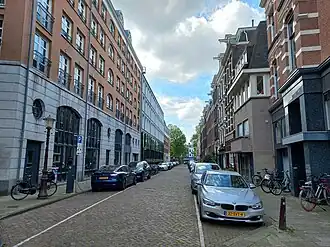 Pieter Pauwstraat gezien vanaf Weteringschans
