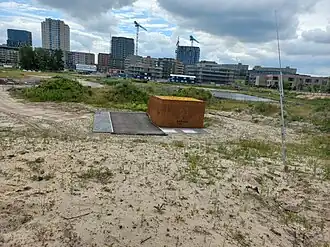 Gemaal Krijtmolenpark op nog braakliggende grond (juni 2024)