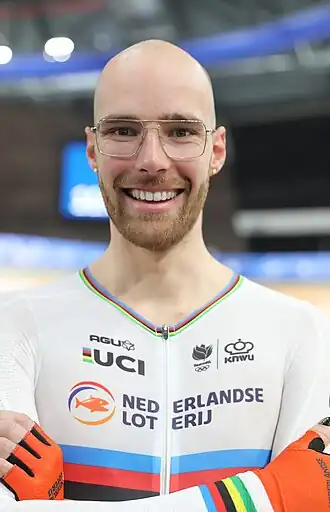 van Schip tijdens het EK baanwielrennen 2024.