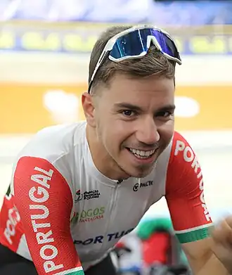 Oliviera bij de Europese kampioenschappen baanwielrennen 2024.