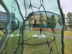 Detail van middelste wolk, achtergrond kunstwerk Trees (augustus 2024)