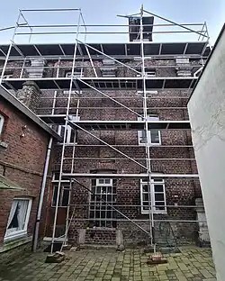 Noordgevel tijdens restauratie, 2025