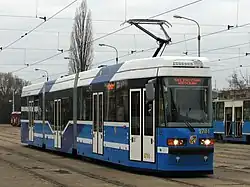 Dubbelgelede tram met verlaagd middendeel, type WRAS 205.