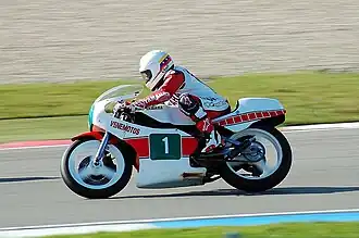 Carlos Lavado tijdens de Centennial Classic TT in Assen (2010)